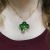 Vintage Diamond Pearl and Enamel Four Leaf Clover Pendant Brooch