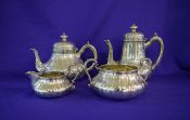 English Silver Tea and Coffee Set, London, 1860.