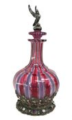 French 19th Century Decanter, Decorated In A Medieval Manner