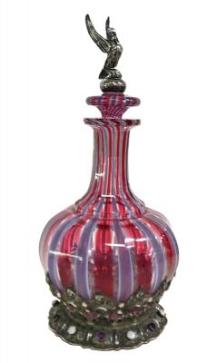 French 19th Century Decanter, Decorated In A Medieval Manner