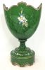 French 19th Century Enamelled Glass Mantle Vases