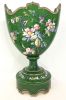 French 19th Century Enamelled Glass Mantle Vases