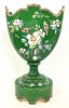 French 19th Century Enamelled Glass Mantle Vases