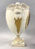 French Empire Style Ivory Porcelain Cabinet Urns, Late 19th Century