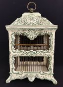 French Faience Pottery Birdcage
