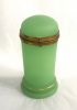 French Jade Green Opaline Glass Box