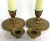 French Opaline Glass Candlesticks, French circa 1840
