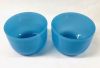 French Opaline Glass Finger Bowls in Blue, 19th Century