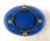 French Opaline Glass Oval Bowl In Blue
