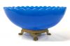 French Opaline Glass Oval Bowl In Blue