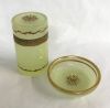 French Opaline Hinged Glass Box and Bowl