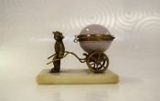 French Opaline Figural Vanity Jar