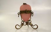 French Pink Opaline  Vanity Jar