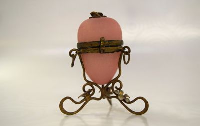 French Pink Opaline  Vanity Jar