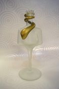 Frosted and Gilt Decorated Perfume