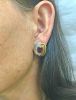 Vintage 3.82ct Garnet and Diamond Earrings in 18kt Yellow Gold