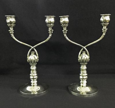 Georg Jensen Sterling Silver Candelabra