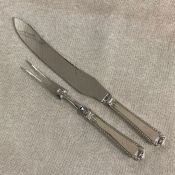 George II Pattern Vintage Birks Sterling Silver 2 Piece Carving Set