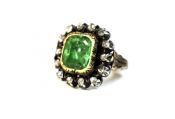 Georgian Emerald and Diamond Ring