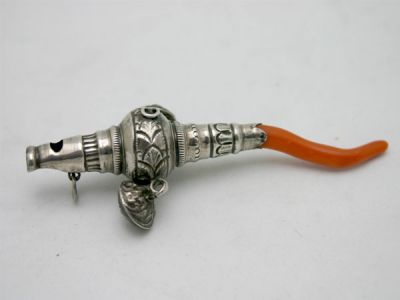 Georgian Silver Baby Rattle