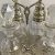Georgian Sterling Silver Cruet Set With Cut & Etched Glass Bottles