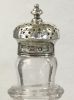 Georgian Sterling Silver and Cut Glass Cruet Set and Stand