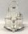 Georgian Sterling Silver and Cut Glass Cruet Set and Stand