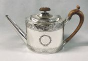 Georgian Sterling Silver Teapot, Hallmarked London 1795
