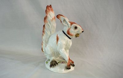 German Porcelain Figure of a Squirrel