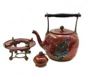 Gorham Company Copper & Sterling Kettle & Stand