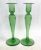 Pairpoint Green Glass Centrepiece Bowl and Candlesticks