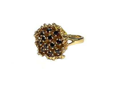 Vintage Garnet Cluster Ring