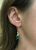 Vintage Green Tourmaline and Diamond Drop Earrings