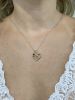 Vintage Diamond Heart Shaped Pendant and Twist Serpentine Chain in 14kt Yellow Gold