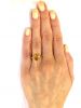 Vintage Heart Shaped Citrine Solitaire Ring