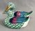 Herend Green Fish Scale Pattern Figure Ducks