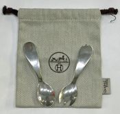 Hermes Sterling Silver Child Set, Spoon & Fork