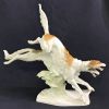Hutschenreuther Porcelain Figure of Two Borzoi Wolfhounds Running