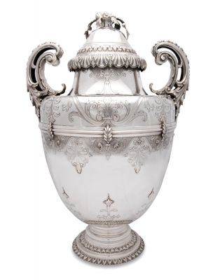 I.M.A. di Guerci & C Italian 800 FIne Silver Covered Urn