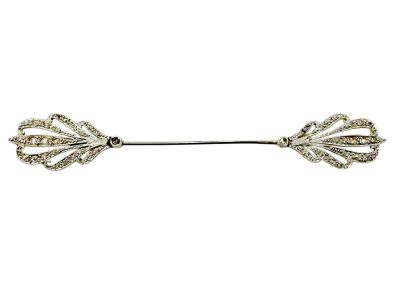 Antique .23ct Diamond 18kt Jabot Pin
