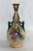 James Hadley & Sons/Worcester Miniature Cabinet Vase