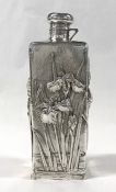 Japanese Sterling Silver Art Nouveau Flask