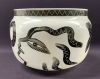 Kosta Boda Adam & Eve Hand Painted Art Glass Bowl by Ulrica Hydman-Vallien