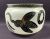 Kosta Boda Adam & Eve Hand Painted Art Glass Bowl by Ulrica Hydman-Vallien