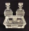 Lalique France “Bangkok” Pattern Oil & Vinegar Cruet Set