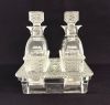 Lalique France “Bangkok” Pattern Oil & Vinegar Cruet Set