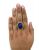 Vintage 20.70ct Cabochon Lapis 18kt Ring
