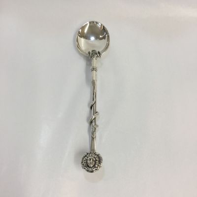 Roman Influenced 800 Fine Silver Spoon