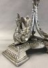 Late Victorian Silver Plate and Etched Glass Epergne
