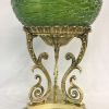 Loetz Art Glass and Brass Pedestal Centrepiece